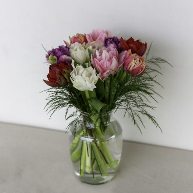 10 Mixed Color Tulips