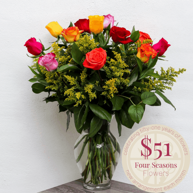 Dozen Mixed Color Roses