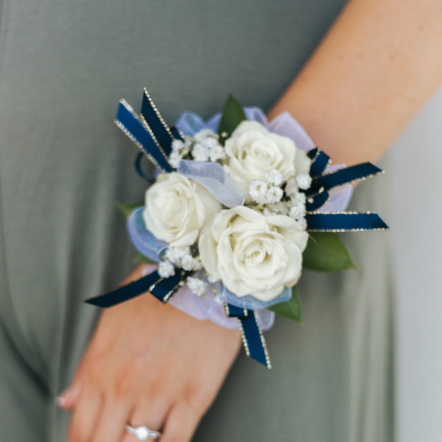 Wrist corsage for store winter formal