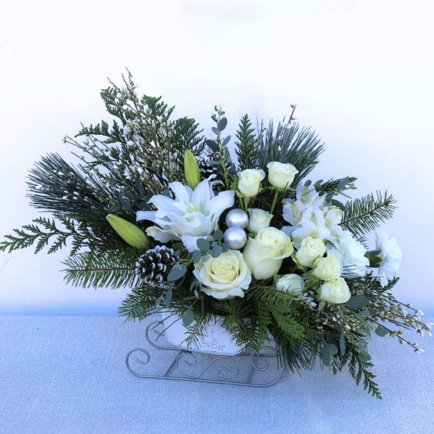 Vintage Sleigh in White