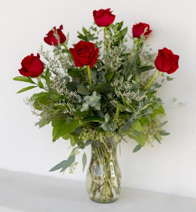6 Long Stem Roses